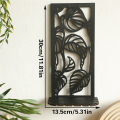Wooden Wall Frame Gothic Rectangular Hollow Leaf Pattern Floating Shelf Show Shelf Home Furnishing. 