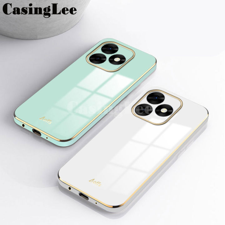 For Infinix Smart 8 Pro Case Soft Silicone Plating Electroplate Emerald Green Shining Clear Cover for Infinix Smart 8 Pro Back Cover Phone Cases