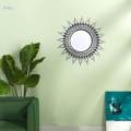 Wall Hanging Round Mirror, Silver Wall Mirrors, Great Decoration for Bedroom Vanity Hall Room Corridor. 