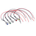 0.31" LED Metal Indicator Pilot Dash Light Lamp 12V Car Truck Red Green Blue. 