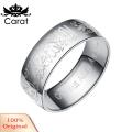 Carat Letter Ring Wear-resistant Titanium Steel Prayer Band Ring. 