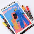 【Hot】 36 Colors Art Marker Acrylic Paint Markers Brush Pen Rock Stone Ceramic Glas Wood DIY Graffiti Permanent Markers Drawing Supplie. 