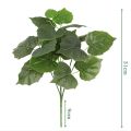 Flower Arrangement 7 Heads Artificial Green Leaves Large Evergreen Leaf Green Potted Lifelike Perilla Leaf Fake Outdoor Indoor Decor. 