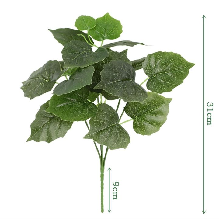 Flower%20Arrangement%207%20Heads%20Artificial%20Green%20Leaves%20Large%20Evergreen%20Leaf%20Green%20Potted%20Lifelike%20Perilla%20Leaf%20Fake%20Outdoor%20Indoor%20Decor%20-%20Image%202