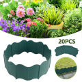 Green Garden Plastic Lawn Edge Weather Resistant Edge Plastic Green Lawn Edging Border Fence 20pcs Lawn Path Grass Flower. 