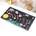 Wood Planets Game Preschool Learning Activities Science Toy Jigsaw Planet Matching Game. 