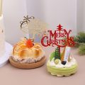 Birthday Cake Dessert Placard  Merry Christmas Cake Plug-In  Gold Silver Redxmas Merry Christmas Tree Pattern Decoration  Household Baking Accessories. 