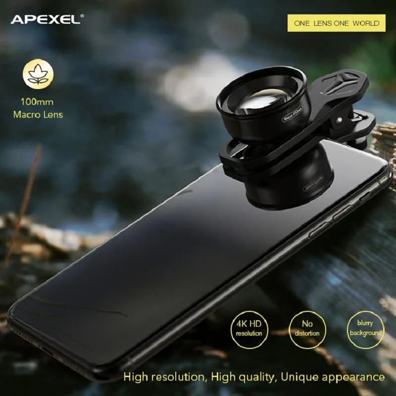 APEXEL HD Optic Camera Phone Lens 100mm Macro Lens Super Macro