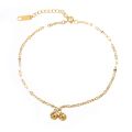 Gold Alloy Fashion Anklet for Women and Girls, 18+5cm Adjustable Foot Chain, Daily and Party Wear. 