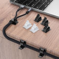 10/20Pcs Adjustable USB Cable Organizer Manager Cable Winder Management Protector Desktop Clip Car Wire Holder Mouse Keyboard. 