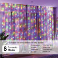 Auoyo Curtain Lights 300 LED Curtain Fairy String Lights with Remote USB Plug in Copper Wire Lights for Bedroom Wedding Party Home Garden Indoor Wall Christmas Decorations. 