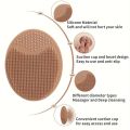 Silicone Facial Cleansing Brush with Suction Cup - Soft Manual Face Scrubber for Deep Cleansing and Massage, Unscented, Portable and Easy to Use. 