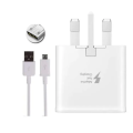 Wall Charger Kit Adaptive Fast Charge Compatible Samsung Galaxy S7 / S7 Edge / S6 / S6 Plus / A6 / J7 / J3 / Note5 4, USB 2.0 Charger Plug and Micro USB Cable. 