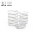 10Pcs 750ml Meal Prep Container Set Microwave Safe Plastic Food Storage Reusable Lids Lunch Boxes. 