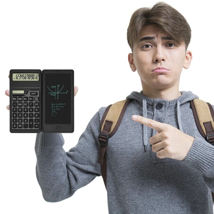 Basic%20Calculator%20Notepad%20with%206%20Inch%20LCD%20Writing%20Tablet%20Mute%20Desktop%20Calculator%20Solar/Battery%20Dual%20Powered%20for%20Business%20Office%20-%20Image%203