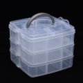 3 Layers 18 Compartments Plastic Embroidery Floss Storage Box Floss Bobbins Beads Storage Organizer Diy Cross Stitch Sewing Tool. 