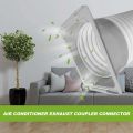 Portable Air Conditioner Exhaust Hose Coupler Window Adapter A/C Unit Tube Connector Parts & Accessories Square to Round. 