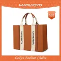 MATEYOYO Felt Bag Classical Tote Bag Felt Bag Thickened High-Capacity Shopping Handbag Daily Commuting Bakery Coffee Shop Shoulder Bag Simple And Fashionable Office Handbag. 