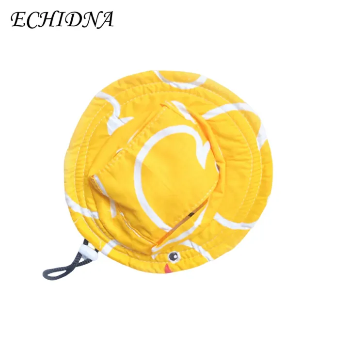 Sunshade Pet Headwear Adjustable Strap Pet Sun Visor Hat with Ear Holes for Small Medium Dogs Cats Breathable Outdoor Summer Hat for Pets Pet Hat with Visor