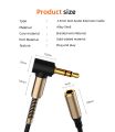 3.5mm Audio Cable Elbow Spring Retractable Male to Female AUX Extension Wire Audio Speaker Telescopic Copper Cord for multi-use. 