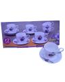 Cup and Saucer Set European Style Coffee Cup Set Tea Cup Saucer Set- 12 Pcs. 