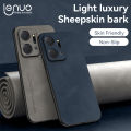 Lenuo For Honor X7a Sheepskin Leather Shockproof Case Luxury Matte Back Cover. 