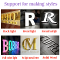 Custom 3D Backlit LED Metal Letters Illuminated Sign Up For Outdoor Business Storefront Waterproof Advertising Signage. 