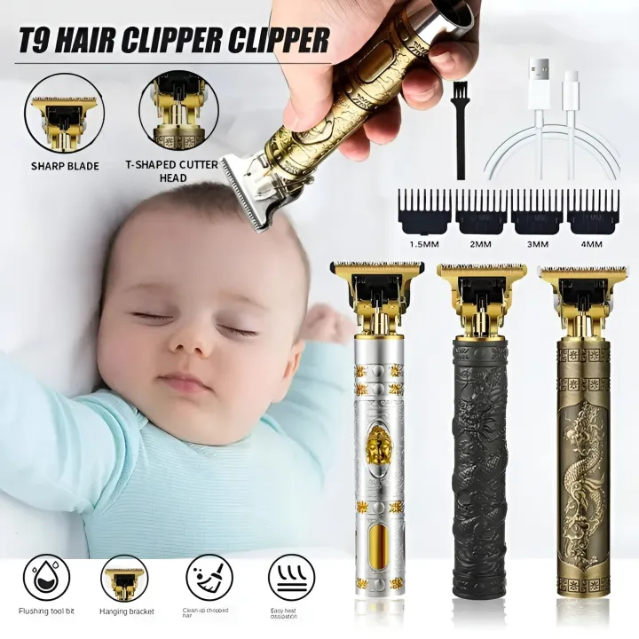 T9%20Vintage%20Men's%20Hair%20Clipper%20Electric%20Shaver%20Rechargeable%20Hair%20Trimmer%20Beard%20Clipper%20For%20Barber%20Hair%20Cutting%20-%20Image%205