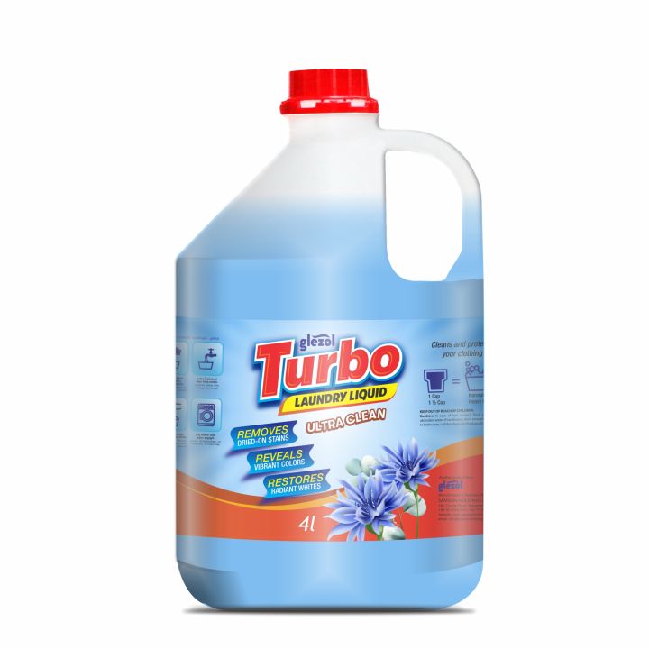 Glezol Turbo Laundry Liquid 4 Liter - Liquid Detergent