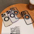 HOCE Plating Glitter Magnetic Phone Cases For iPhone 11 12 13 14 15 Pro Max 14 15 Plus MagSafe Case Clear Logo Hole Soft TPU Cover. 