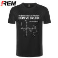REM tee New T shirt Men Feeling Good Tees Friends Don't Let Friends Drink and Derive Sarcastic Humor Funny Math T-Shirt. 