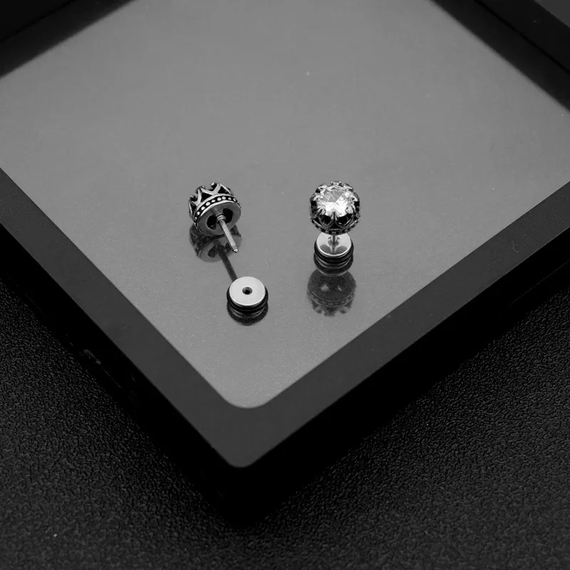 Diamond Earrings Unisilver Earring Studs For Men N ES Titanium