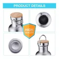 (GGBR) 750Ml Large Capacity Stainless Steel Sports Bottle Leakproof Metal Water Bottle Environmental Water Bottle. 