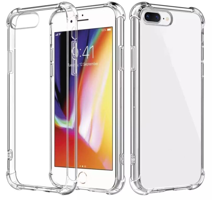 Shockproof Transparent Silicone Case For iPhone plus plus