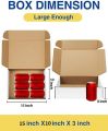 Laptop Shipping-Boxes-15x10x3 Inches: 5 Pack-Cardboard-Boxes-for-Packaging, White-Shipping-Boxes-for-Packing-Small-Business, Corrugated Box Mailers for Book Shoes Gift Mailing. 