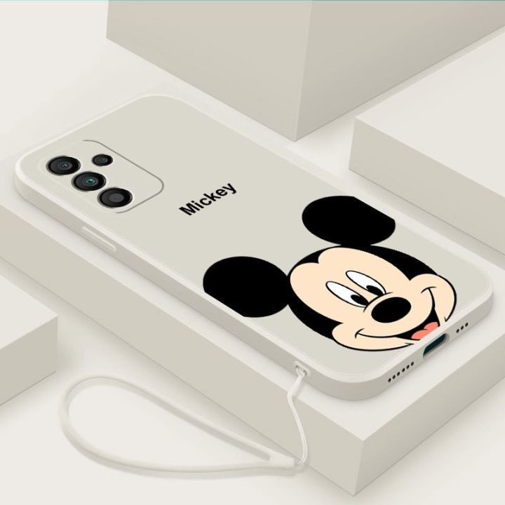 Samsung Galaxy A06 A16 Luxury Cute Mickey Mouse Casing Matte Liquid Silicon Back TPU Soft Case Cover