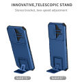 For OPPO A16 Phone Case Hard Sliding Lens Protect Kickstand Back Cover. 
