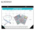 Monthly Calendar with Notes Section 365 Day Countdown Desktop Calendar Multifunctional Durable English Calendar 2024-2025 for Desk less Than 2024 Calendar Wall. 