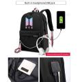 BTS BT21 Chain Backpack Cute Canvas Shoulder Bags USB Charging Interface School Bag Travel Backpack Design Kpop Jungkook Jimin Suga V. 