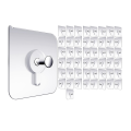 Wall Hangers Without Nails 50 Packs Adhesive Wall Hooks Picture Hangers for Living Room. 