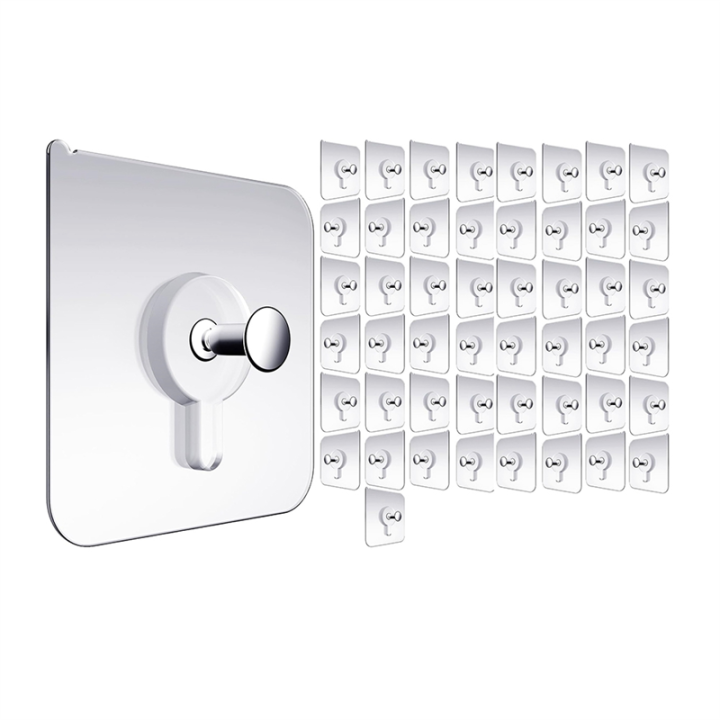 Wall Hangers Without Nails 50 Packs Adhesive Wall Hooks Picture Hangers for Living Room