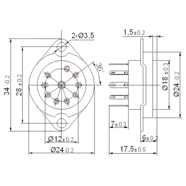 50PCS%20Ceramic%20B9A%20Silver-Plated%209Pin%20Vacuum%20Tube%20Socket%20Panel%20Chassis%20Mount%20for%20ECC81%20ECC82%20ECC83%20EL84%206922%20Vacuum%20Tube%20-%20Image%204