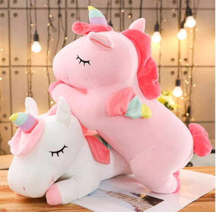 Cute Cartoon  25cm 30cm 40cm 60cm 80cm unicorn 50cm*40cm unicorn squishmellow  white pink unicorn Plush Doll Toys Children squishy doll Doll kawaii unicorn soft toy stuffed toy Soft Pillow Gifts For Girls Birthday gifts