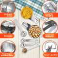 Stainless Steel Measuring Cups and Spoons Set of 14 Pieces,Portable. 