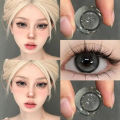 ZEBF--YIMEIXI 1 Pair Colored Contacts Lenses with Myopia 0 to -8.00 Degree Large Eyed Black Lenses Soft Korean Lenses Natural Lenses. 
