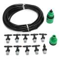 Migeet Garden Patio Water Mister Air Misting Cooling Micro Irrigation System Sprinkler 5M&10 dripper-heads. 