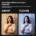 ML100Bi Bi-Color LED Light 2800-6500K Supports Wireless Control Portable Selfie Lights for Video Recording Live Streaming UK Plug. 