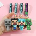 New Creativity My World 3D Sandbox Game Keychain Minecraft Couple Keychain Bag Pendant Cos Action Figure. 