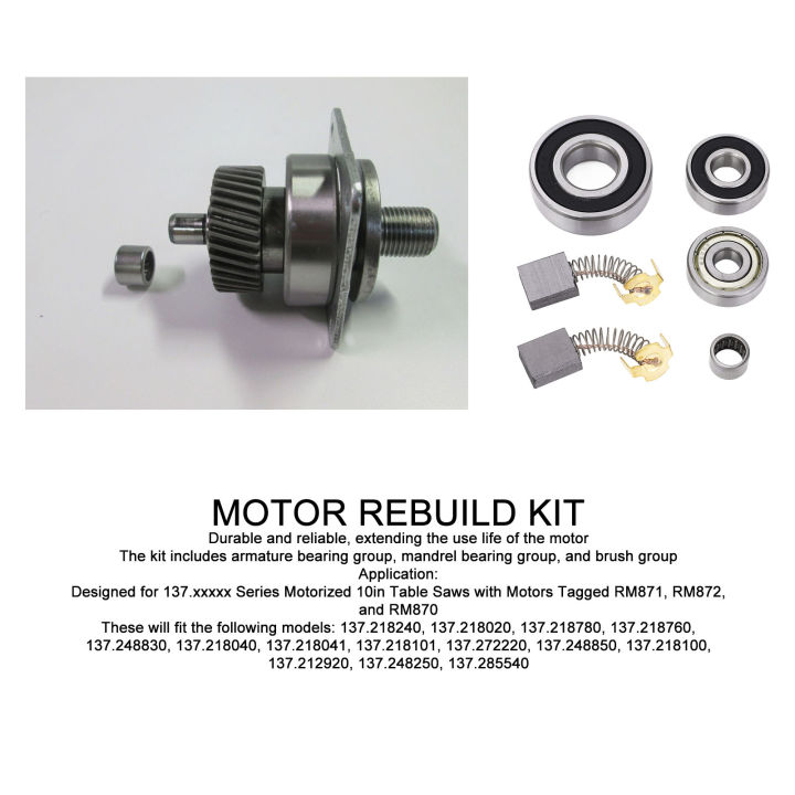 Motor%20Rebuild%20Kit%20RM870%20RM871%20RM872%20Motor%20Repair%20Kit%206PCS%20Reliable%20Long%20Lifespan%20for%20137.218240%20Motorized%20Table%20Saws%20-%20Image%205