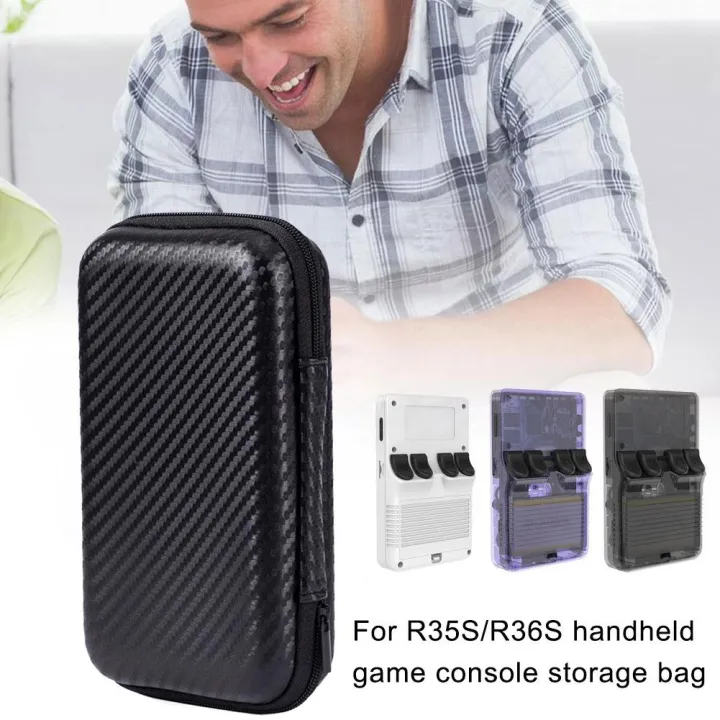 EVA%20Hard%20Travel%20Bag%20For%20R35S/R36S%20Handheld%20Game%20Console%20Storage%20Bag%20Protective%20Case%20Dust%20Prevention%20And%20Anti-fall%20Zipper%20Bag%20-%20Image%203